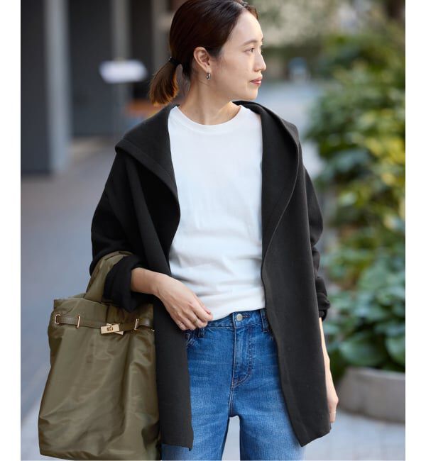 SLOBE IENA「《WEB限定/追加予約》ニットフーディーカーディガン」|カーディガン|