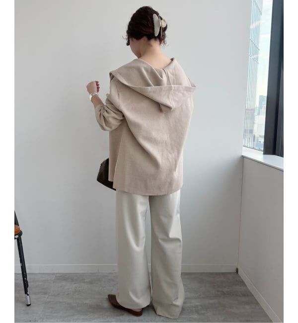 SLOBE IENA「《WEB限定/追加予約》ニットフーディーカーディガン」|カーディガン|