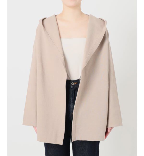 SLOBE IENA「《WEB限定/追加予約》ニットフーディーカーディガン」|カーディガン|