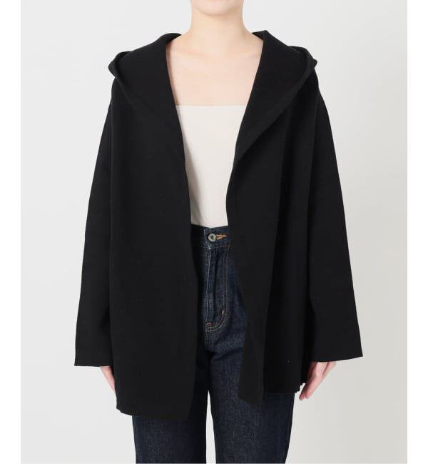 SLOBE IENA「《WEB限定/追加予約》ニットフーディーカーディガン」|カーディガン|