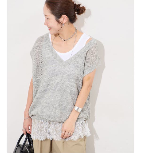 JOURNAL STANDARD「《追加予約2》レースヘムシアータンク」|Tシャツ・カットソー|