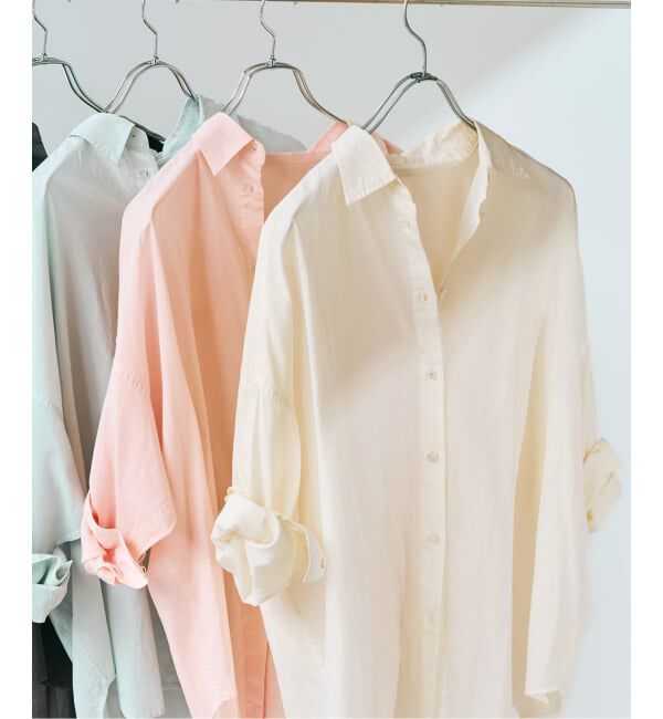 Spick and Span「《新色有り / 追加》ガーメントダイカシュクールシャツ」|シャツ・ブラウス|