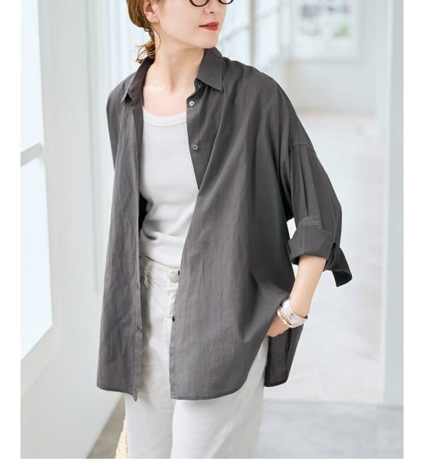 Spick and Span「《新色有り / 追加》ガーメントダイカシュクールシャツ」|シャツ・ブラウス|