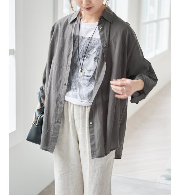 Spick and Span「《新色有り / 追加》ガーメントダイカシュクールシャツ」|シャツ・ブラウス|