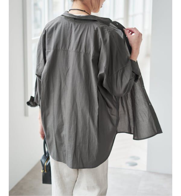 Spick and Span「《新色有り / 追加》ガーメントダイカシュクールシャツ」|シャツ・ブラウス|