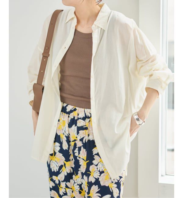 Spick and Span「《新色有り / 追加》ガーメントダイカシュクールシャツ」|シャツ・ブラウス|