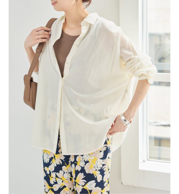 Spick and Span「《新色有り / 追加》ガーメントダイカシュクールシャツ」|シャツ・ブラウス|