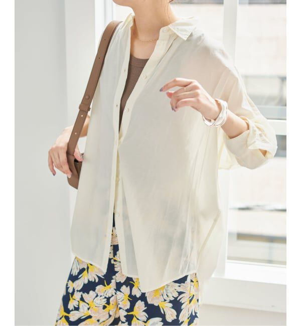 Spick and Span「《新色有り / 追加》ガーメントダイカシュクールシャツ」|シャツ・ブラウス|