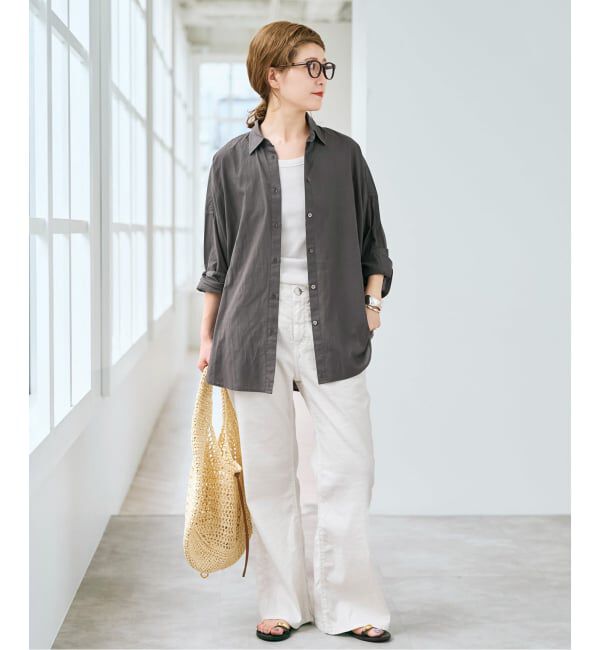 Spick and Span「《新色有り / 追加》ガーメントダイカシュクールシャツ」|シャツ・ブラウス|