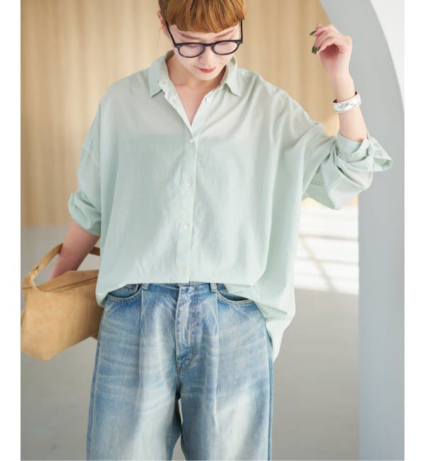 Spick and Span「《新色有り / 追加》ガーメントダイカシュクールシャツ」|シャツ・ブラウス|