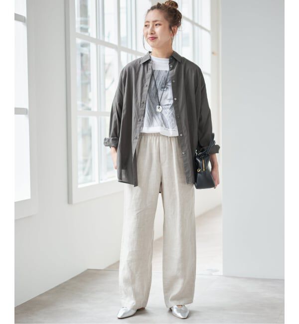 Spick and Span「《新色有り / 追加》ガーメントダイカシュクールシャツ」|シャツ・ブラウス|