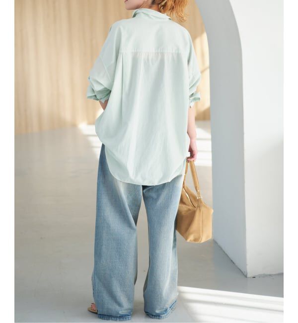 Spick and Span「《新色有り / 追加》ガーメントダイカシュクールシャツ」|シャツ・ブラウス|