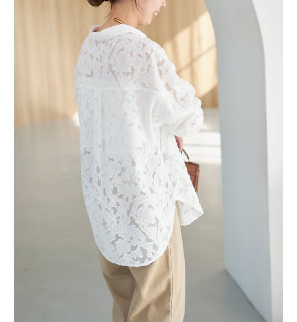 Spick and Span「《追加》シアージャガードシャツ」|シャツ・ブラウス|