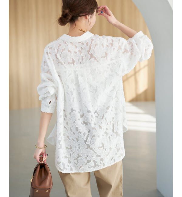 Spick and Span「《追加》シアージャガードシャツ」|シャツ・ブラウス|