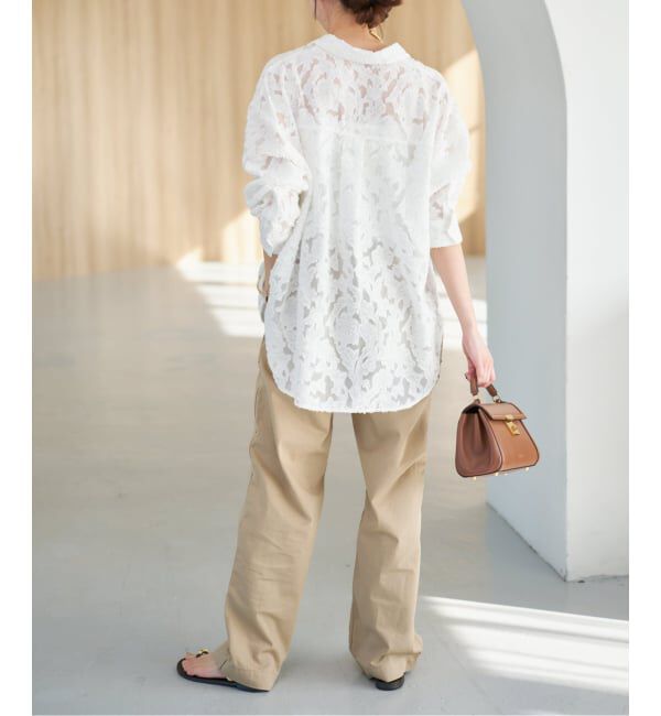 Spick and Span「《追加》シアージャガードシャツ」|シャツ・ブラウス|