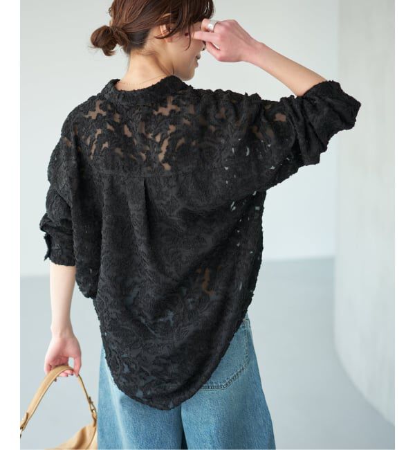 Spick and Span「《追加》シアージャガードシャツ」|シャツ・ブラウス|