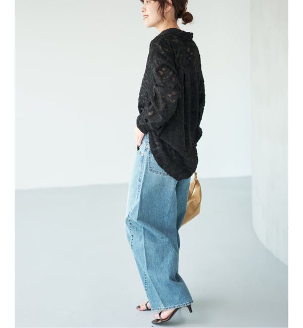 Spick and Span「《追加》シアージャガードシャツ」|シャツ・ブラウス|