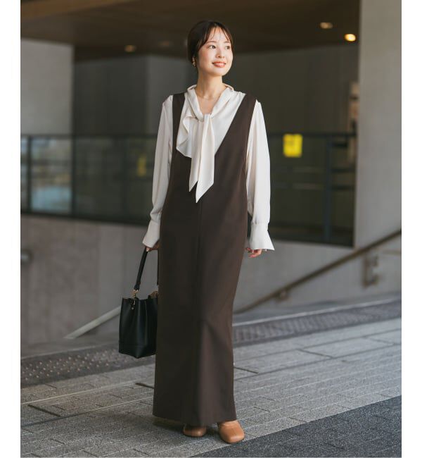 NOBLE「《WEB限定・追加予約2》ロイヤルサテンボウタイブラウス」|シャツ・ブラウス|