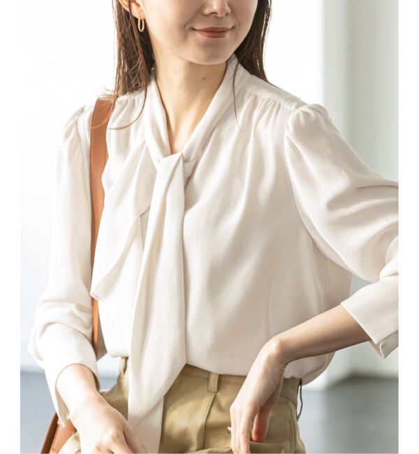 NOBLE「《WEB限定・追加予約2》ロイヤルサテンボウタイブラウス」|シャツ・ブラウス|