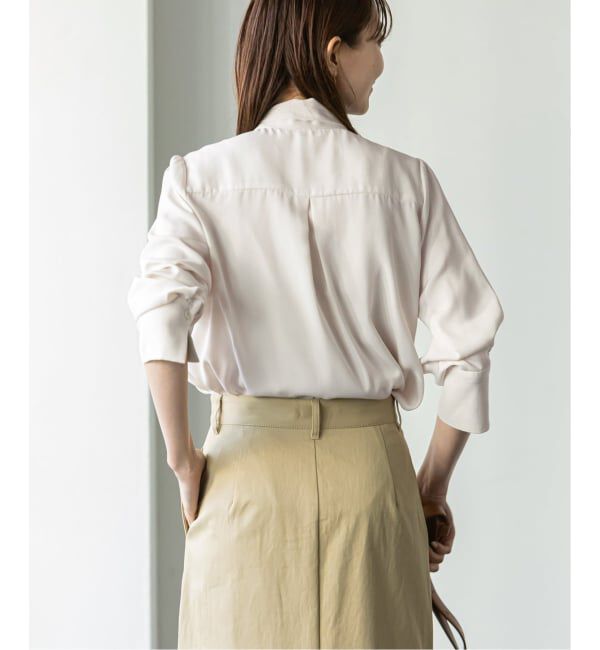 NOBLE「《WEB限定・追加予約2》ロイヤルサテンボウタイブラウス」|シャツ・ブラウス|