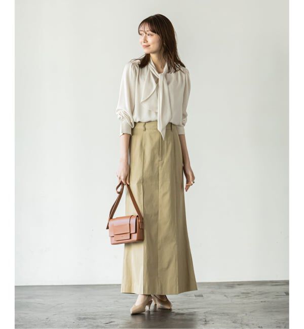 NOBLE「《WEB限定・追加予約2》ロイヤルサテンボウタイブラウス」|シャツ・ブラウス|