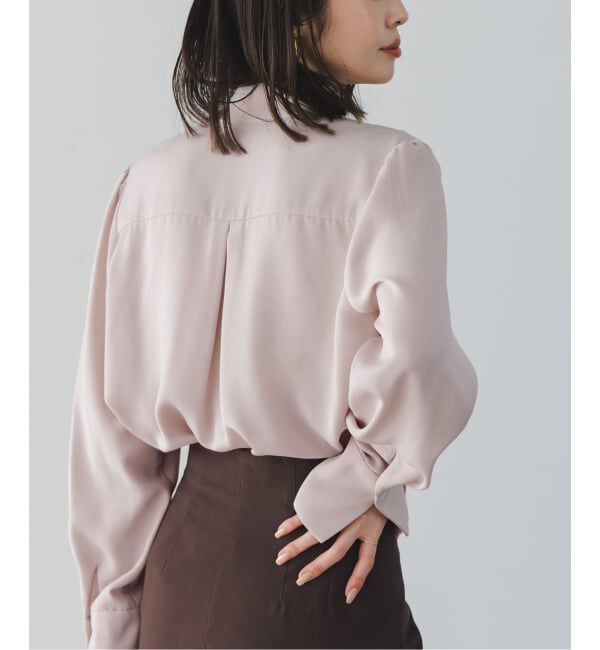 NOBLE「《WEB限定・追加予約2》ロイヤルサテンボウタイブラウス」|シャツ・ブラウス|