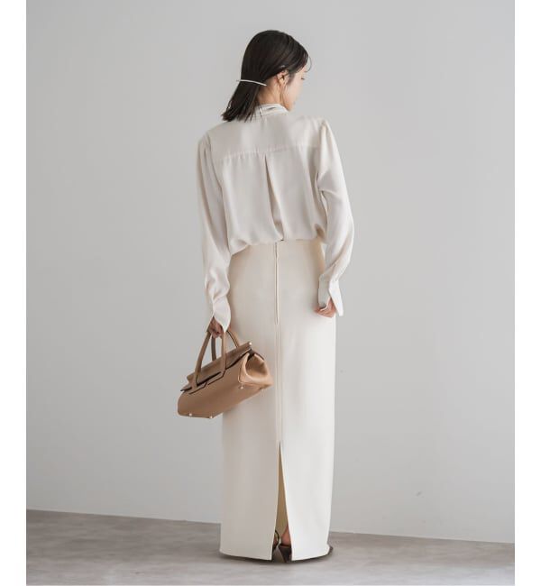 NOBLE「《WEB限定・追加予約2》ロイヤルサテンボウタイブラウス」|シャツ・ブラウス|