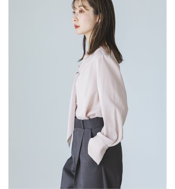 NOBLE「《WEB限定・追加予約2》ロイヤルサテンボウタイブラウス」|シャツ・ブラウス|