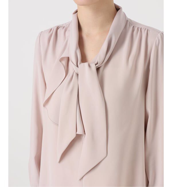 NOBLE「《WEB限定・追加予約2》ロイヤルサテンボウタイブラウス」|シャツ・ブラウス|