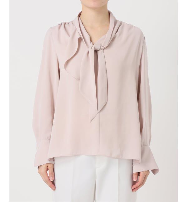 NOBLE「《WEB限定・追加予約2》ロイヤルサテンボウタイブラウス」|シャツ・ブラウス|