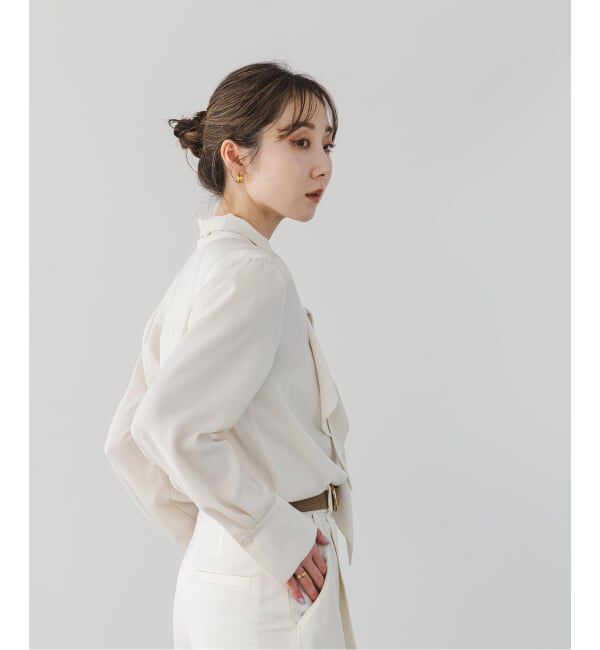 NOBLE「《WEB限定・追加予約2》ロイヤルサテンボウタイブラウス」|シャツ・ブラウス|