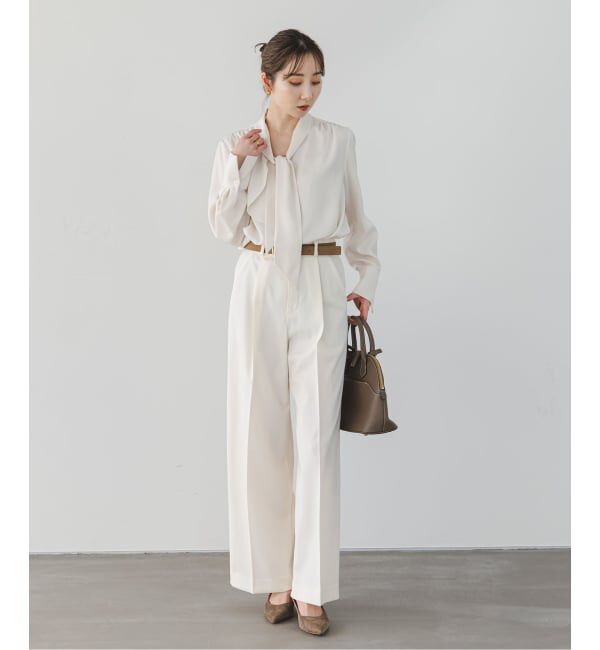 NOBLE「《WEB限定・追加予約2》ロイヤルサテンボウタイブラウス」|シャツ・ブラウス|