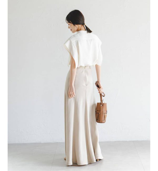 NOBLE「《WEB限定追加予約》【洗える】スクエアースリーブフロントオープンブラウス」|シャツ・ブラウス|