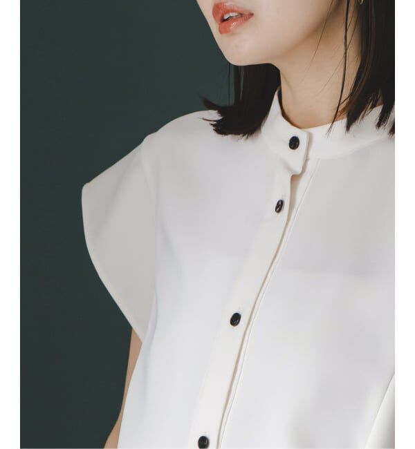 NOBLE「《WEB限定追加予約》【洗える】スクエアースリーブフロントオープンブラウス」|シャツ・ブラウス|