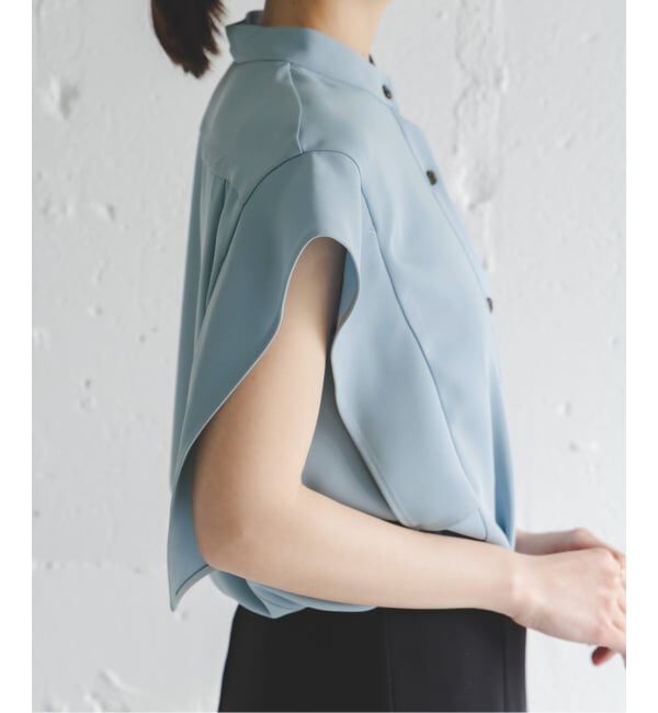 NOBLE「《WEB限定追加予約》【洗える】スクエアースリーブフロントオープンブラウス」|シャツ・ブラウス|