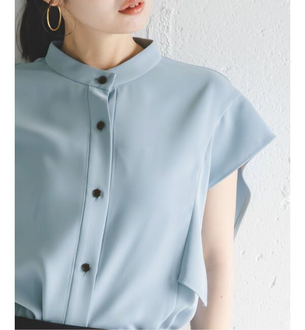 NOBLE「《WEB限定追加予約》【洗える】スクエアースリーブフロントオープンブラウス」|シャツ・ブラウス|