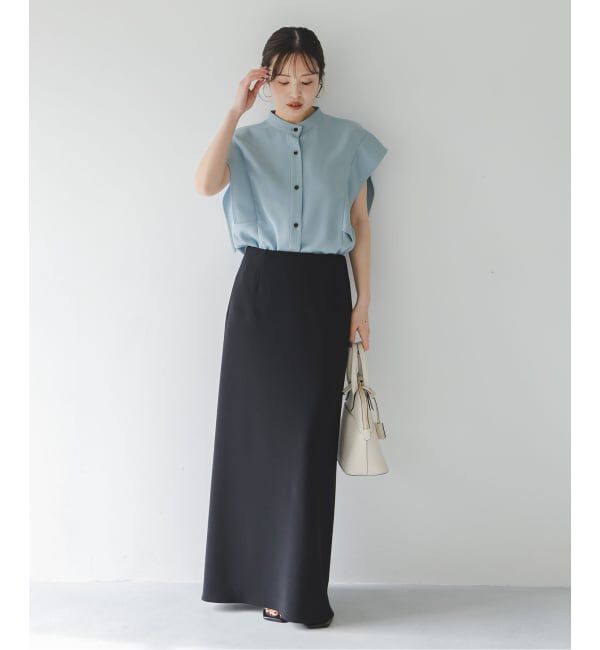 NOBLE「《WEB限定追加予約》【洗える】スクエアースリーブフロントオープンブラウス」|シャツ・ブラウス|