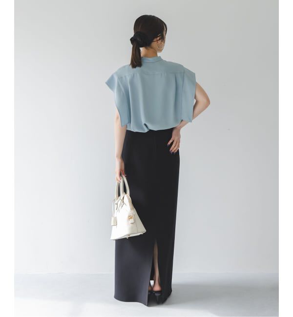 NOBLE「《WEB限定追加予約》【洗える】スクエアースリーブフロントオープンブラウス」|シャツ・ブラウス|