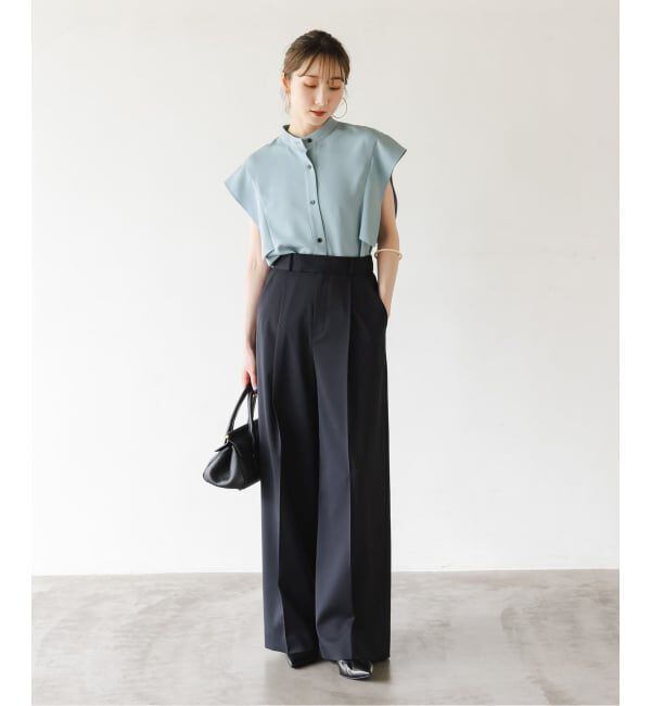 NOBLE「《WEB限定追加予約》【洗える】スクエアースリーブフロントオープンブラウス」|シャツ・ブラウス|