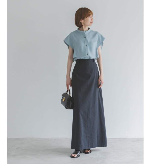 NOBLE「《WEB限定追加予約》【洗える】スクエアースリーブフロントオープンブラウス」|シャツ・ブラウス|