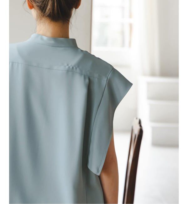 NOBLE「《WEB限定追加予約》【洗える】スクエアースリーブフロントオープンブラウス」|シャツ・ブラウス|
