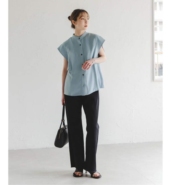 NOBLE「《WEB限定追加予約》【洗える】スクエアースリーブフロントオープンブラウス」|シャツ・ブラウス|