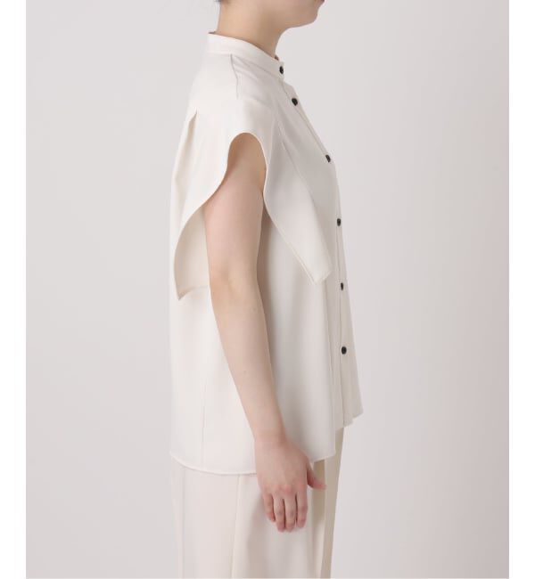 NOBLE「《WEB限定追加予約》【洗える】スクエアースリーブフロントオープンブラウス」|シャツ・ブラウス|