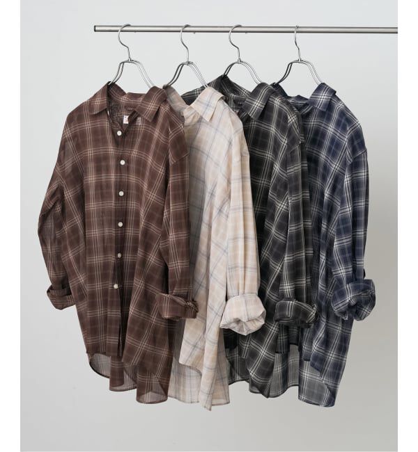 Spick and Span「《予約》コットンボイルチェックシャツ」|シャツ・ブラウス|