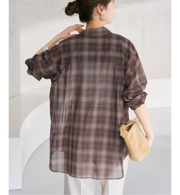 Spick and Span「《予約》コットンボイルチェックシャツ」|シャツ・ブラウス|