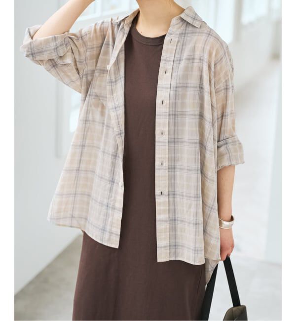 Spick and Span「《予約》コットンボイルチェックシャツ」|シャツ・ブラウス|