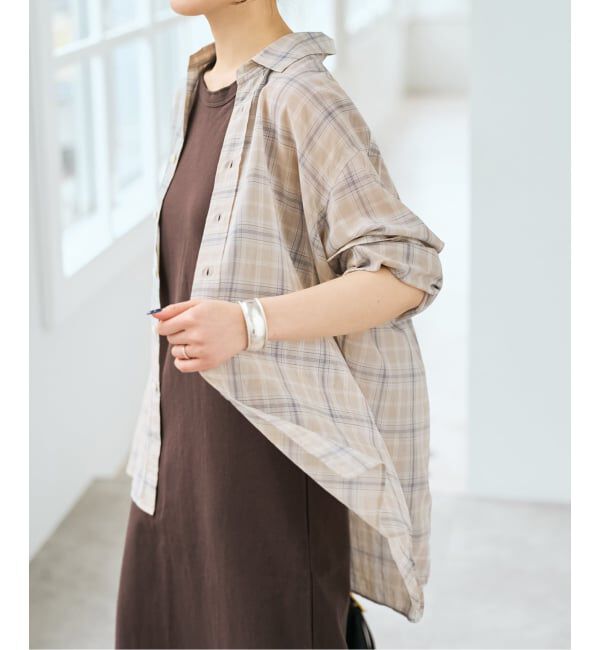 Spick and Span「《予約》コットンボイルチェックシャツ」|シャツ・ブラウス|