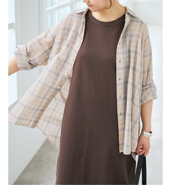 Spick and Span「《予約》コットンボイルチェックシャツ」|シャツ・ブラウス|