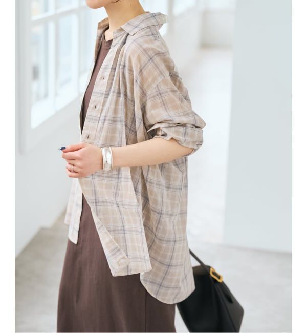 Spick and Span「《予約》コットンボイルチェックシャツ」|シャツ・ブラウス|