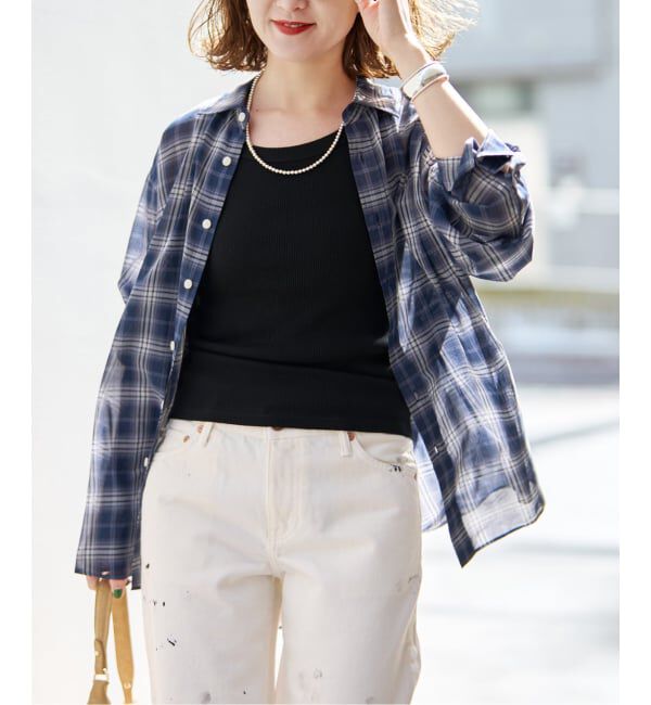 Spick and Span「《予約》コットンボイルチェックシャツ」|シャツ・ブラウス|